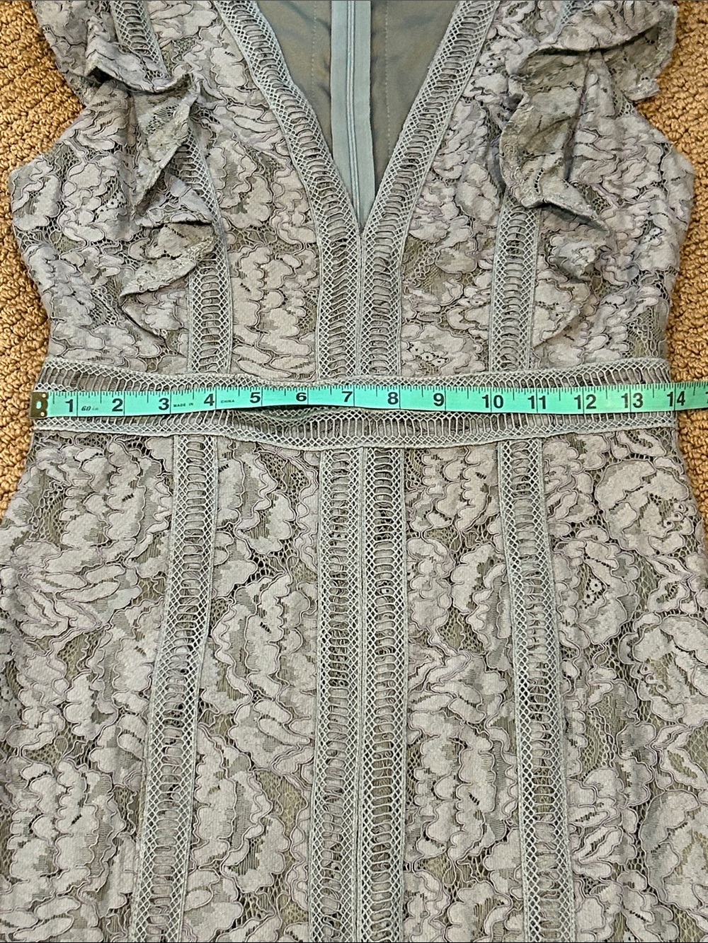Baltic Born Monroe Sage Lace Dress size Medium Wedding Bridesmaid Formal Green - Picture 14 of 17